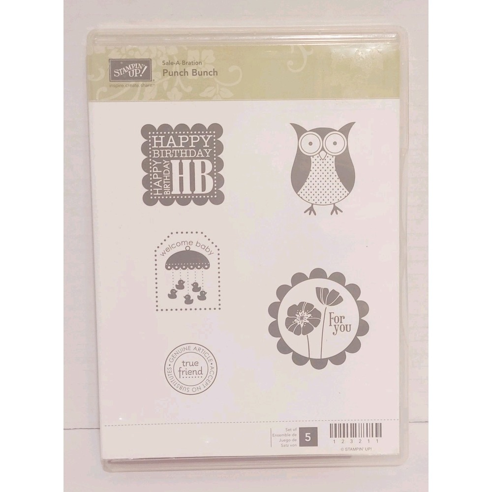 Stamp Up! Sale A Bration Punch Bunch New Unused Stamp Set